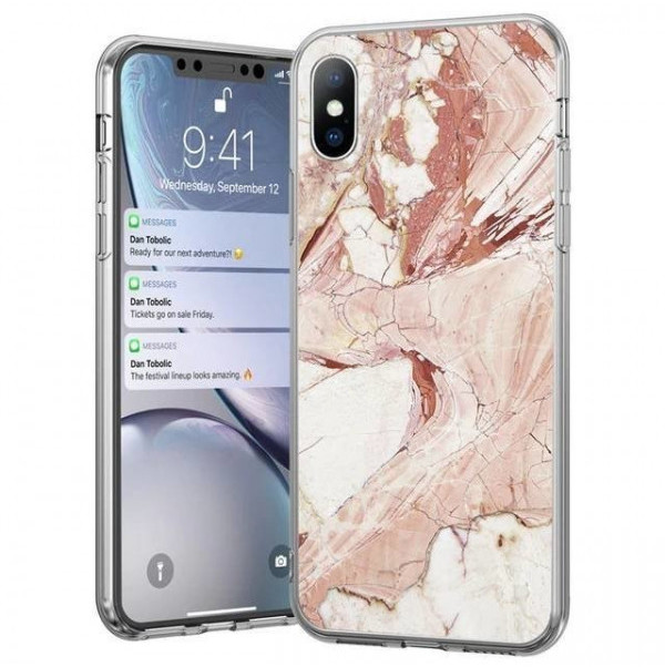 Wozinsky Marble żelowe etui pokrowiec marmur Samsung Galaxy Note 9 różowy