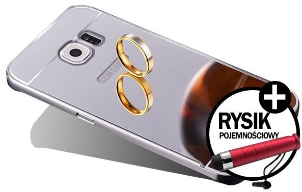 4kom.pl ETUI BUMPER PLECKI MIRROR DO GALAXY S7 edge + Rysik do ekranów LCD 9928-2