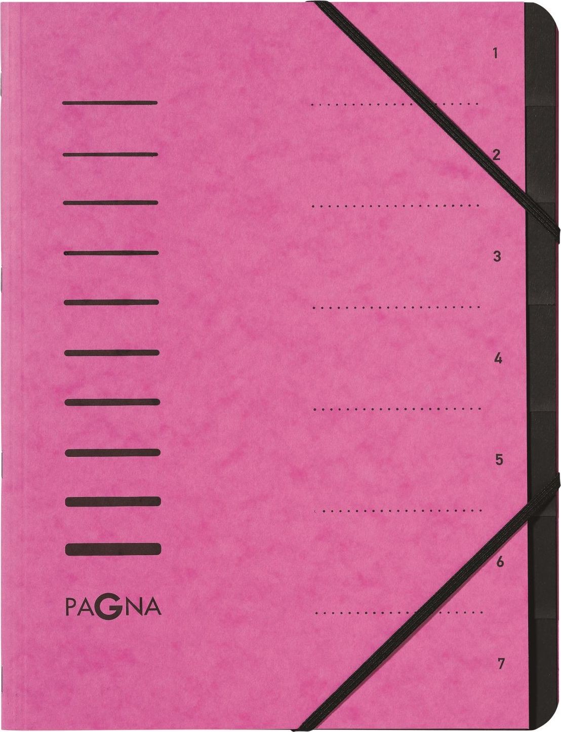 Pagna Teczka 7 Fächer 1-7 dunkelrosa 40058-34