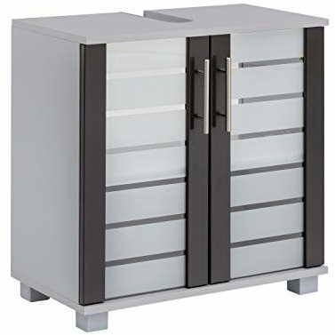 Schildmeyer Niko szafka pod umywalkę 113295, kolor srebrny błyszczący antracyt, 59,8/32,6/62,4 cm