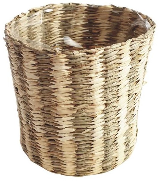 TAJEMNICZY OGRÓD Osłonka doniczki koszyk pleciony Alexis 13 cm beżowy