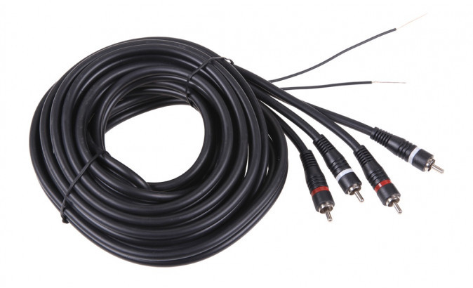 LP KPO2687-5 Kabel 2 x rca - 2 x rca z żyłą sterującą LEC-KPO2687-5