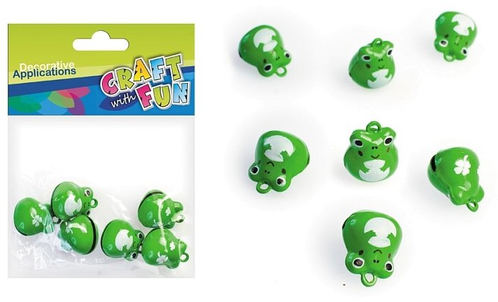 Craft with Fun Craft with Fun, aplikacje dekoracyjne, dzwoneczki, żabki, 8 sztuk
