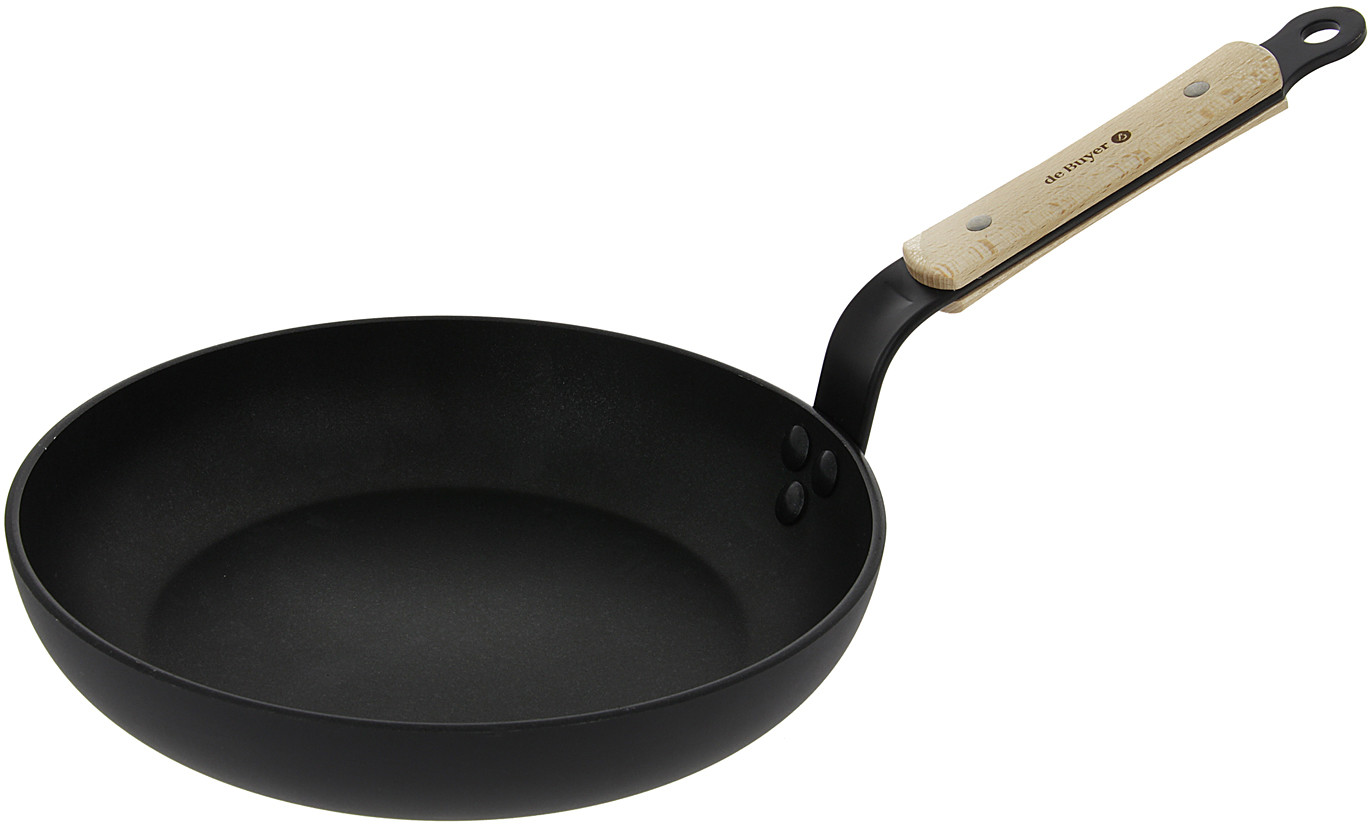 de Buyer de Buyer Keenprzywierająca patelnia z drewnianym uchwytem Choc B Bois  20 cm de Kupujący