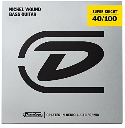 Jim Dunlop dbsbn40100 LT-4/ST naciągi basy, bardzo jasne, niklowo-, 4-częściowy zestaw strun 38420401031