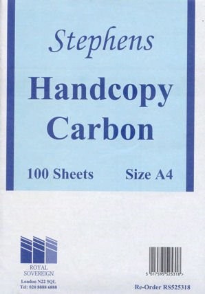 Unbekannt Stephens rs525318 Węgiel na słuchawkę kopiach, 100 arkuszy papieru, niebieski RS525318