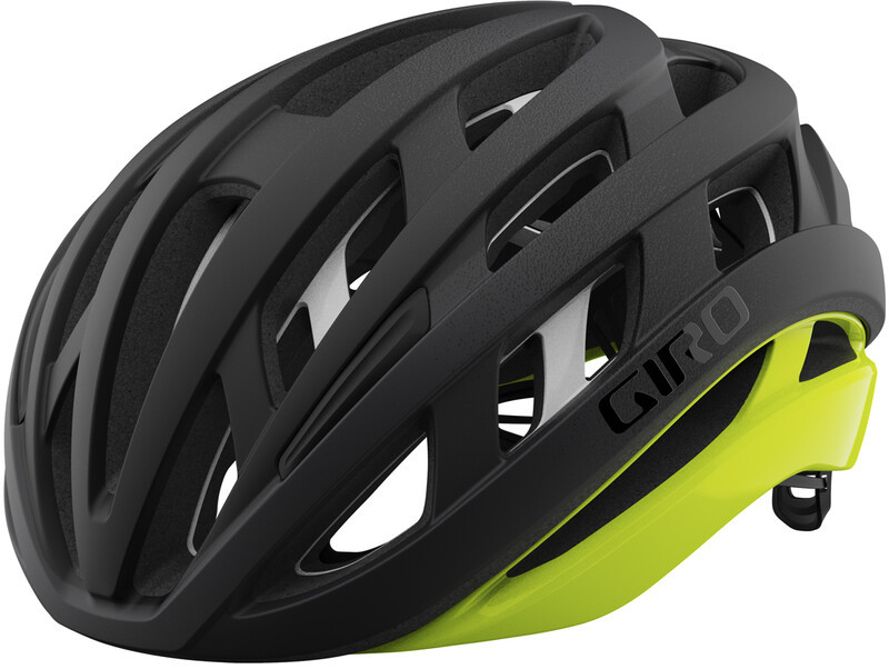 Giro Helios Spherical Helmet, matte black fade/highlight yellow S | 51-55cm 2021 Kaski szosowe 200254-004