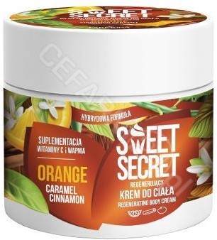 Sweet Secret Regenerujący krem hybrydowy do ciała 200ml POMARAŃCZA Z KARMELEM I CYNAMONEM