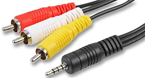 Signal Pro Pro PSG00668 wtyczka jack 3,5 mm 4-biegunowa do 3 x przewód wtykowy Phono (RCA) 3 m, czarny PSG00668