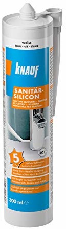 Silpac sanitarny Knauf do stosowania w obszarach sanitarnych, łazienkach, pod prysznicem trwale elastyczny uszczelniacz silikonowy, szybko udostępniający się środek przeciw pleśni, odporny na działa