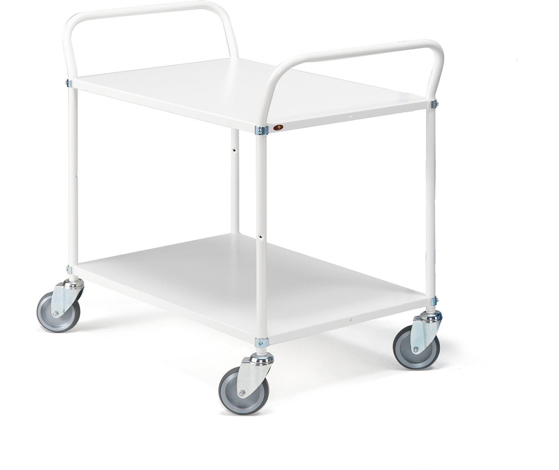 AJ Produkty Wózek z półkami, 2 półki, 200 kg, 950x550x940 mm, biały