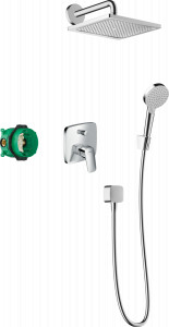 Hansgrohe 27957000 Crometta E System prysznicowy 240 1jet z jednouchwytową baterią chrom