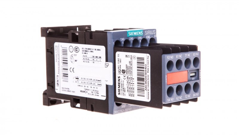 Siemens Stycznik pomocniczy 3A 6Z 2R 24V DC S00 3RH2262-1BB40 3RH2262-1BB40