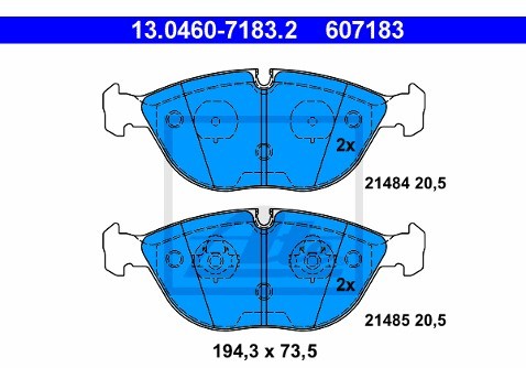 ATE Klocki hamulcowe - komplet 13.0460-7183.2