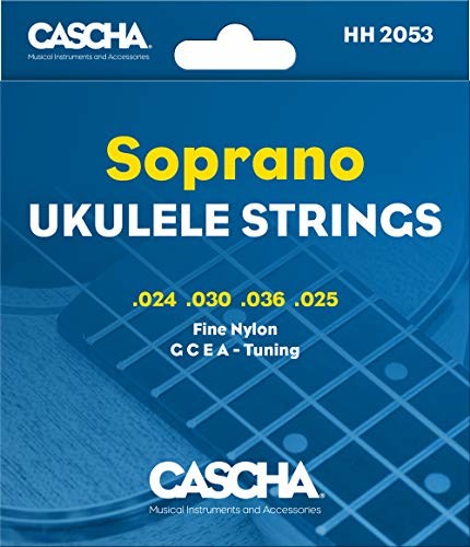 CASCHA HH 2053 Premium Sopran Ukulele struny - zestaw z 4 strunami (G C E A)