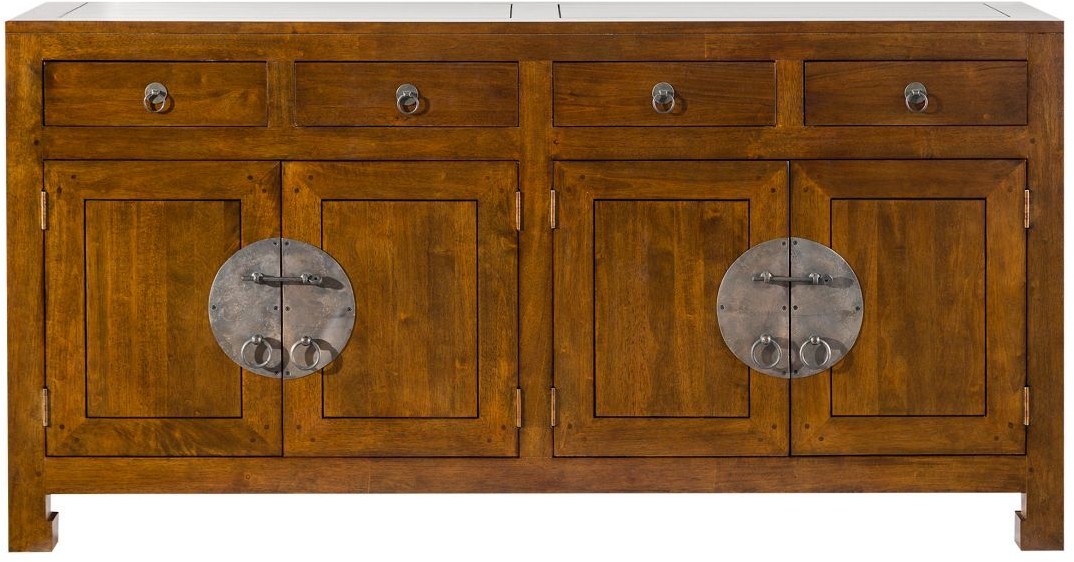 Dekoria Komoda Ibuku 4drzwi + 4 szuflady brown 174x50x90cm 174x50x90cm 006-427