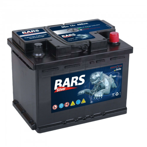 Bars SILVER 12V 55Ah 480A (EN) P+ GS55