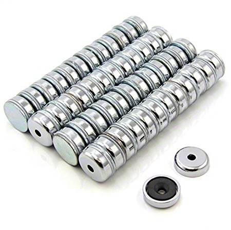 first4magnetsTM first4magnets y30bh garnek f4mf25  50 °C/umywalka grająca magnes ferrytowy wyciągnąć, 2,9 kg, opakowanie z 50, metalowy, srebrny, 25 MM średnica x grubość 7 MM X 5 MM F4MF25-50