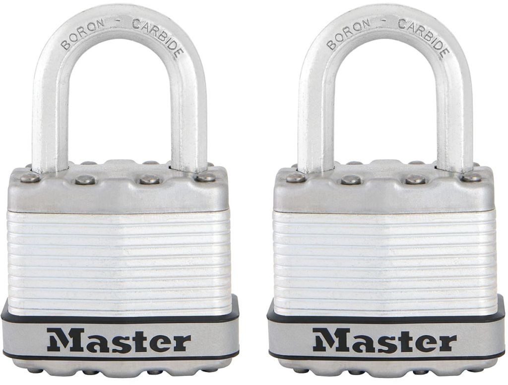 VSA Van Spijk Master Lock Kłódki Excell, 2 szt., stal laminowana, 45 mm, M1EURT