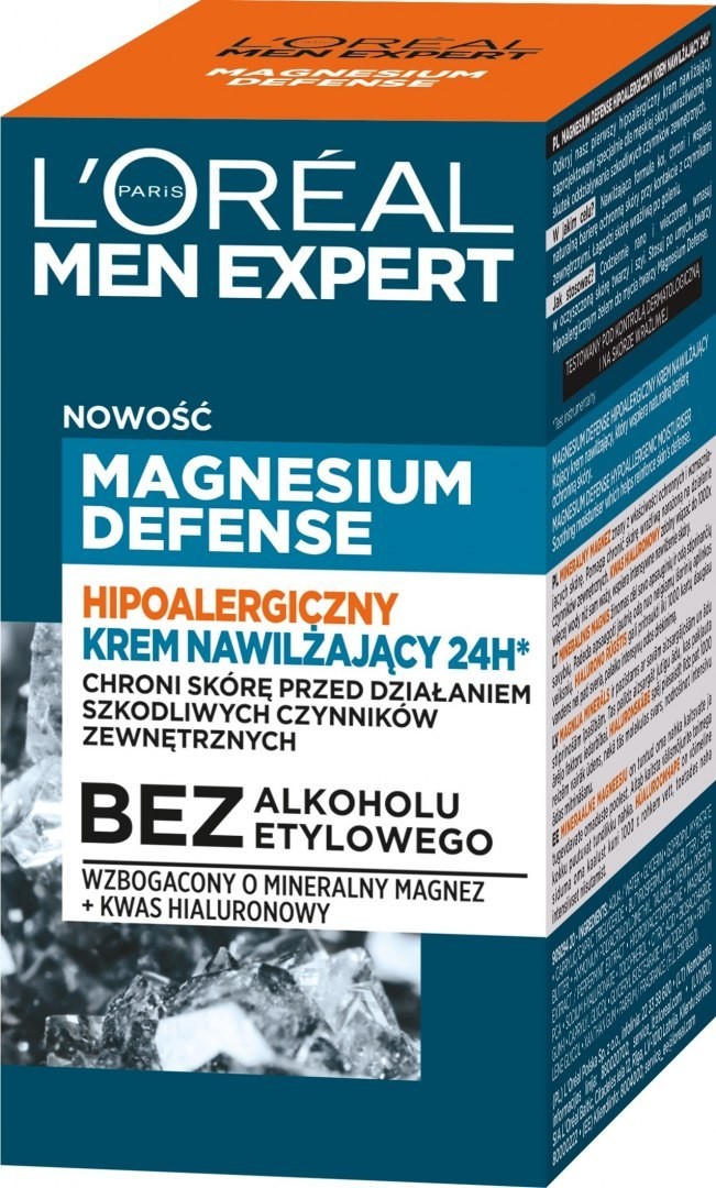 Loreal Men Expert Hipoalergiczny Krem nawilżający 24H* Magnesium Defence 50ml 132617