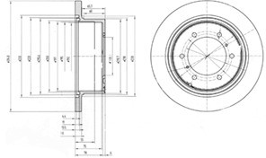 Delphi Tarcza hamulcowa BG3105