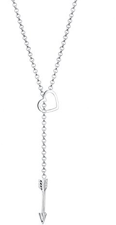 Elli łańcuszek na szyję serce miłość strzałka Amor 925, srebro, Silver 0111710816_45