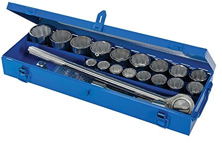 Silverline 633663 21-częściowy zestaw metrycznych kluczy nasadowych, 3/4 633663