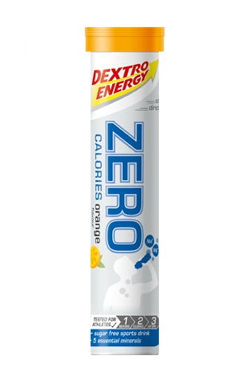 DEXTRO Napój z elektrolitami w tabletkach ENERGY Zero Calories / Opakowanie: 80 g 20 szt / Smak: pomarańczowy DE-36-zero-orange