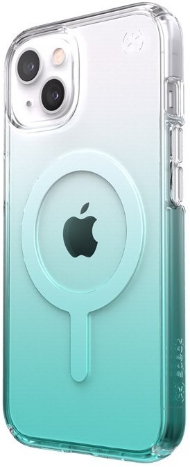 Speck Presidio Perfect-Clear + Ombre + MagSafe - Etui iPhone 13 z powłoką MICROBAN (Clear/Fantasy Teal Fade) 141764-9594