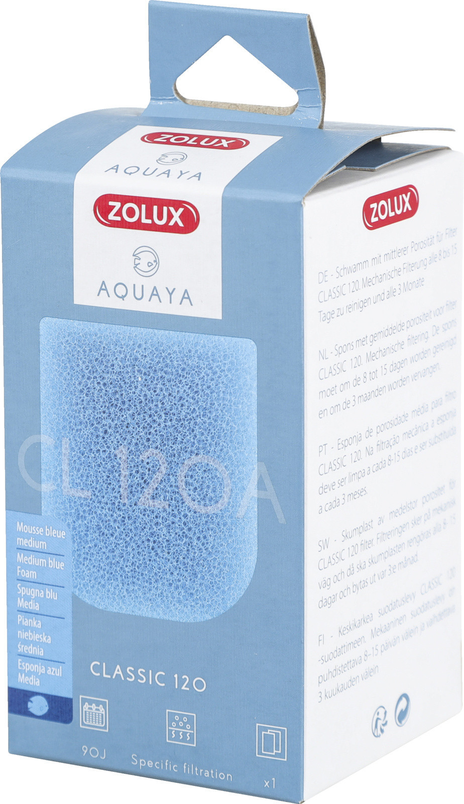 Zolux AQUAYA Wkład gąbka Blue Foam Classic 120 330212