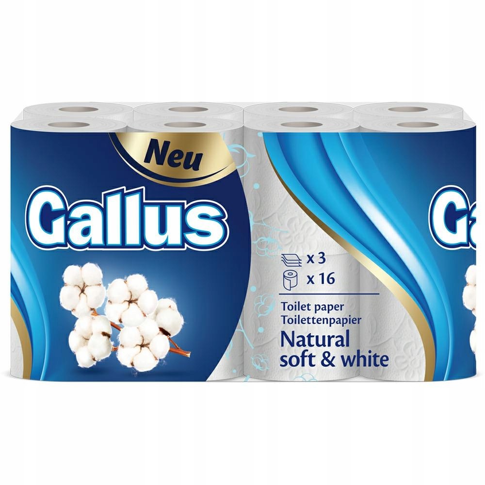 Gallus Papier toaletowy 16 rolek 3W Natural Soft