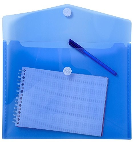 Exacompta A4 PP kieszenie naramienne z zapięciem na rzep dokumentów  niebieska (5 sztuki) 56422E