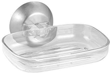 InterDesign Forma Power Lock lustro z przyssawkami i uchwytem na maszynkę do golenia 79420