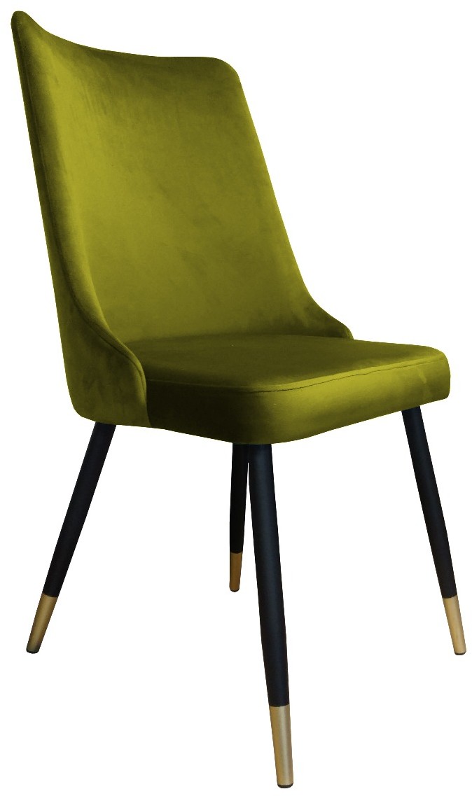Atos Krzesło CYPRIAN 2 BL VELVET GOLD oliwkowe w stylu glamour VICTORGOLD-BL75