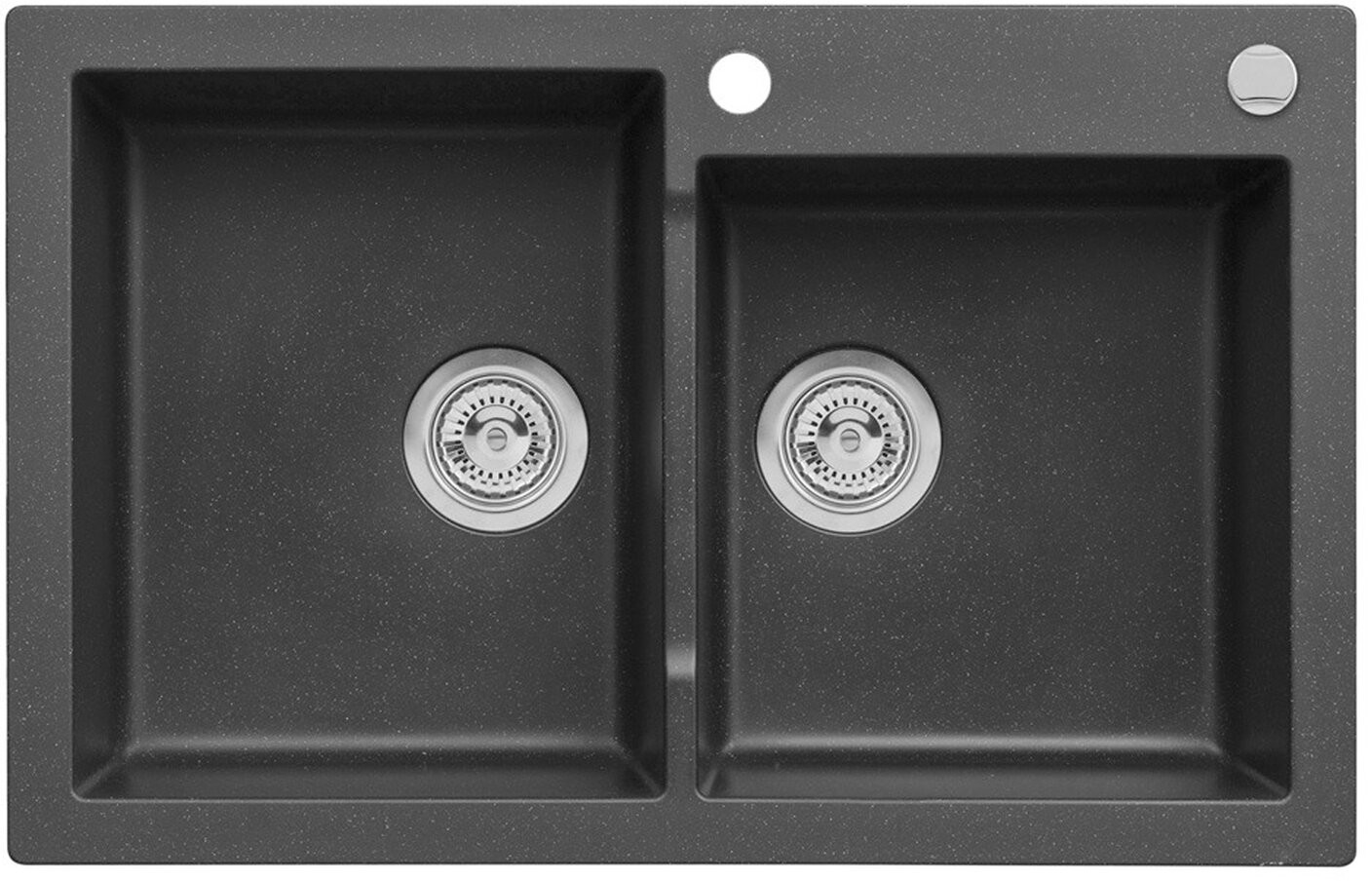 AXIS GROUP Zlew Mojito 140 2-komorowy czarny