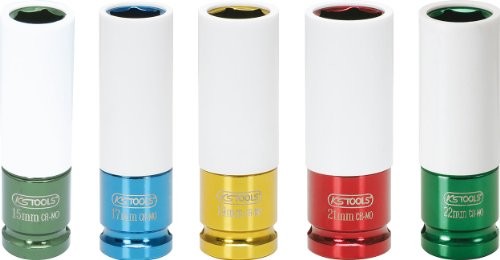 KS Tools zestaw kluczy nasadowych 1/2 cala aluminiowe obręcze kół siły ,5-częściowy 15  22 515.1007