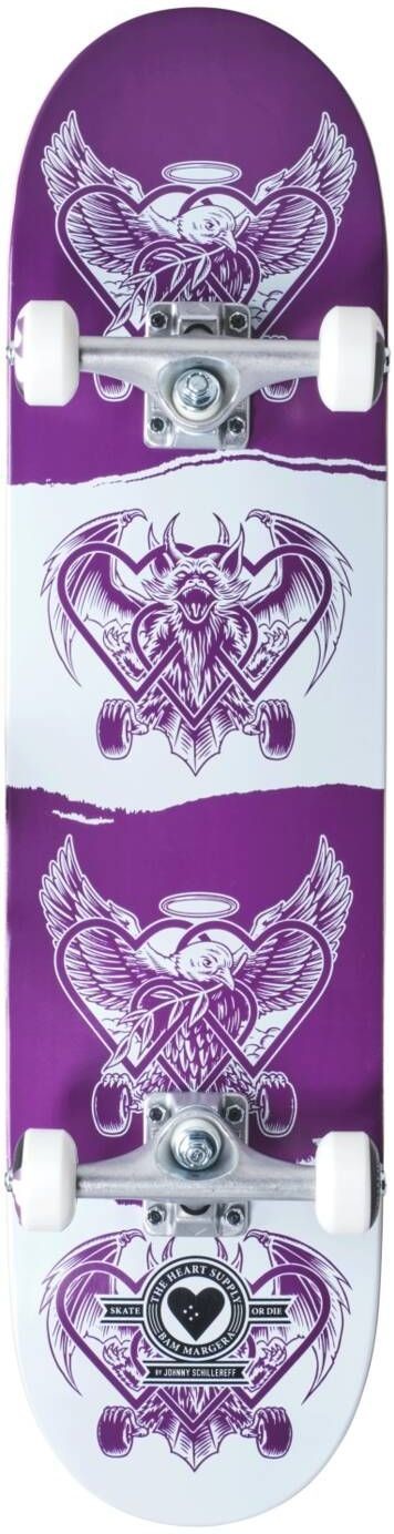 HEART SUPPLY complet skateboard HEART SUPPLY DARK LIGHT PRO COMPLETE Purple/White