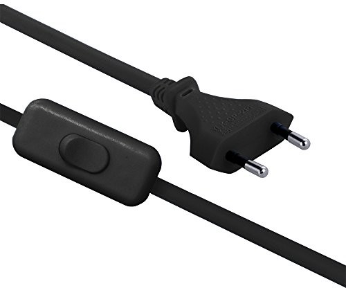 Conotech zasilający Euro z wyłącznikiem i abisolierten zakończeniami 1,5 m czarny