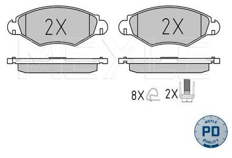 Wulf Gaertner Autoparts Zestaw klocków hamulcowych, hamulce tarczowe Wulf Gaertner Autoparts 025 235 9718/PD
