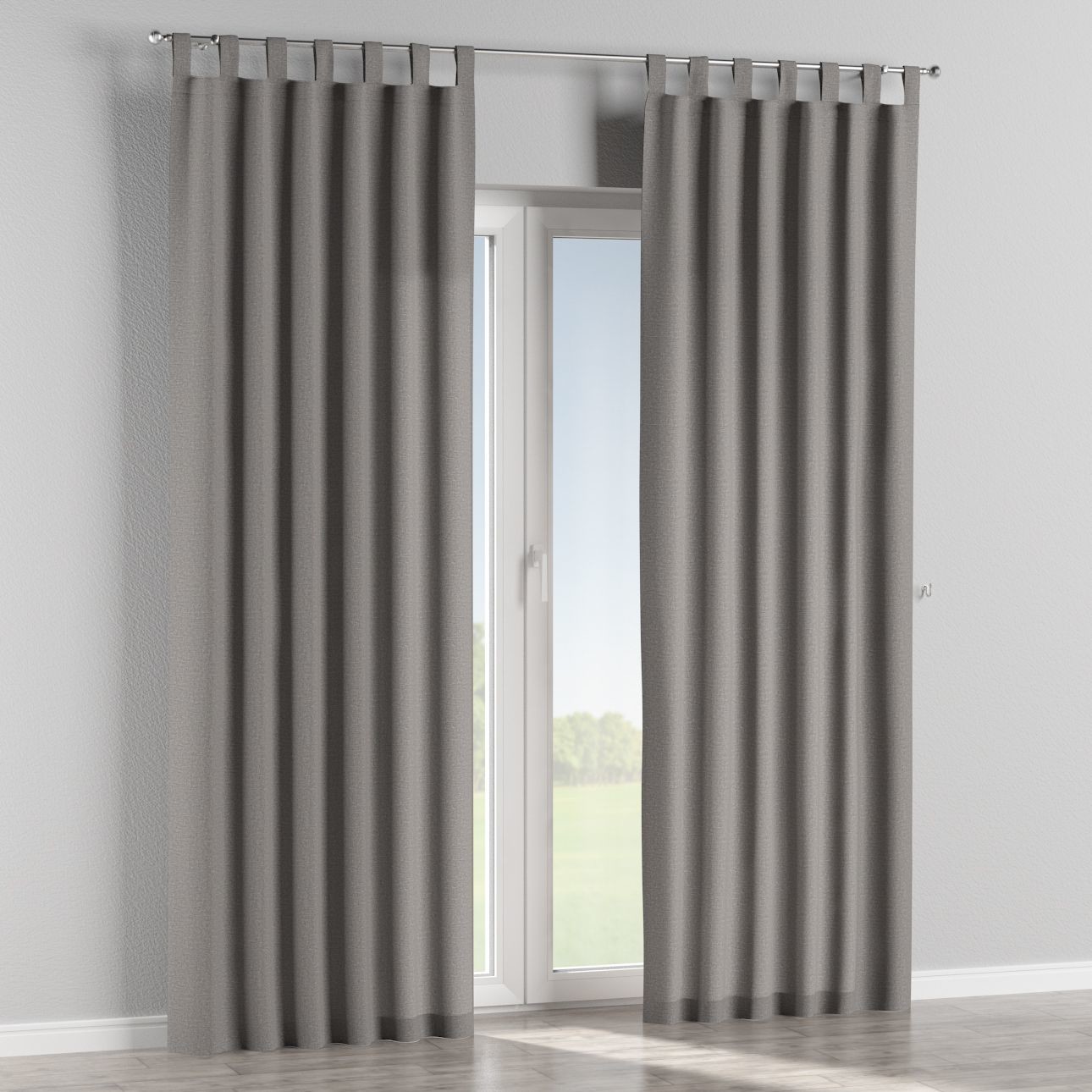Dekoria Zasłona na szelkach 1 szt. szary 1szt 130 × 260 cm Edinburgh 310-115-81