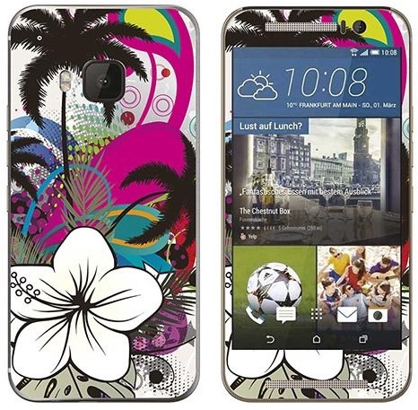 Royal Sticker Royal tatuaż ścienny RS. 113728 samoprzylepny do HTC One M9 mit, motyw Colorful Flowers With Trees RS.113728