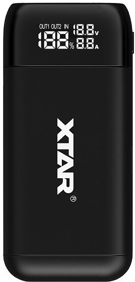 Ładowarka / power bank do akumulatorów cylindrycznych Li-ion 18650 / 20700 / 21700 Xtar PB2S czarny