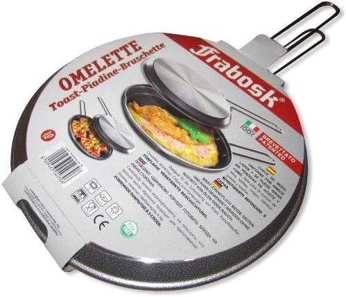 Frabosk frabosk Omlet użytkowników końcowych/Hamburger patelnia/toster zduplikowanych grill, zapobiegającą przywieraniu, aluminium, 30 cm 049.30