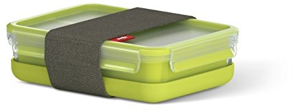 Emsa Clip & Go Box, pudełko spożywcze z tworzywa sztucznego, zielone, zielony, 22.5 x 16.3 x 6.3 cm 518098