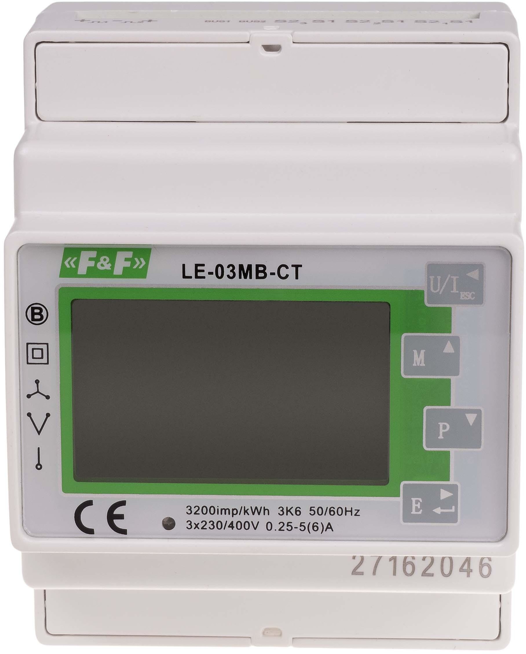 F&F Licznik energii elektrycznej 3-fazowy LE-03MB-CT MID M-BUS LE-03MB-CT