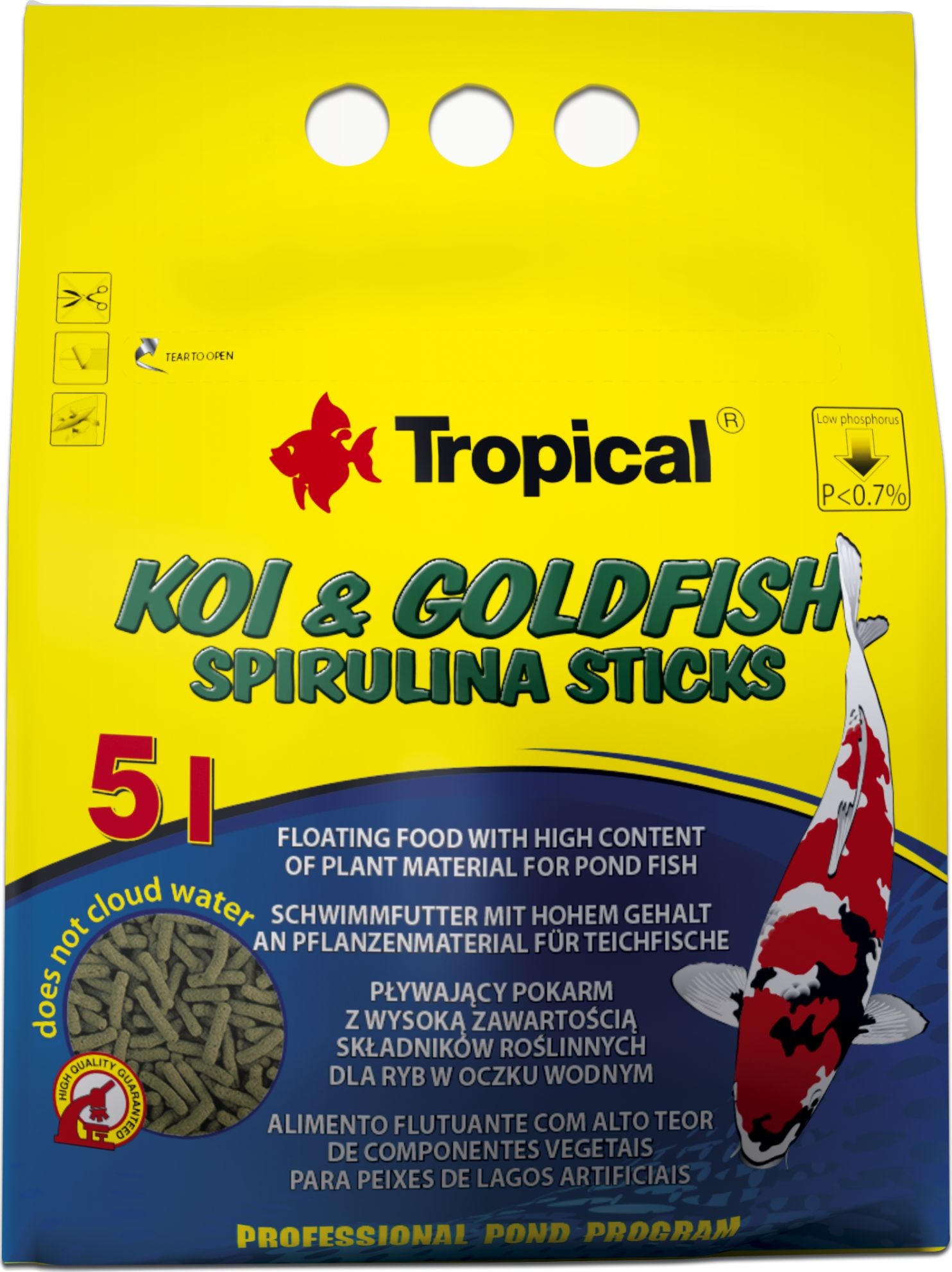 Tropical Koi & Goldfish Spirulina Sticks 1L 84265