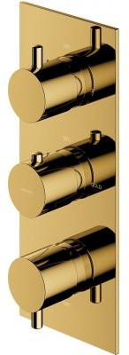 Omnires Y bateria wannowo-prysznicowa podtynkowa termostatyczna złota Y1238/KROGL Y1238/KROGL