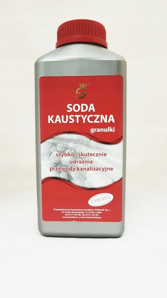 Soda kaustyczna udrażnianie rur zlewów kret 1 kg