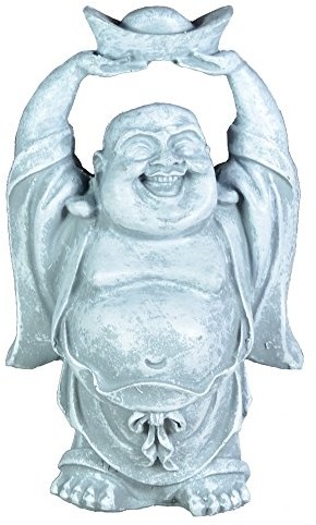 Zen Light SBR figurka uśmiechnięta ELEMENTOWE Budda szary 8 x 6 x 12 cm SBR