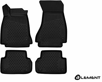 Element Element EXP.ELEMENT3D0422210k 3D idealnie dopasowane dywaniki gumowe klasy premium antypoślizgowe maty do Audi A4 typ 8W 2016-> limuzyna/awant/Allroad, czarne, dopasowanie EXP.ELEMENT3D0422210k